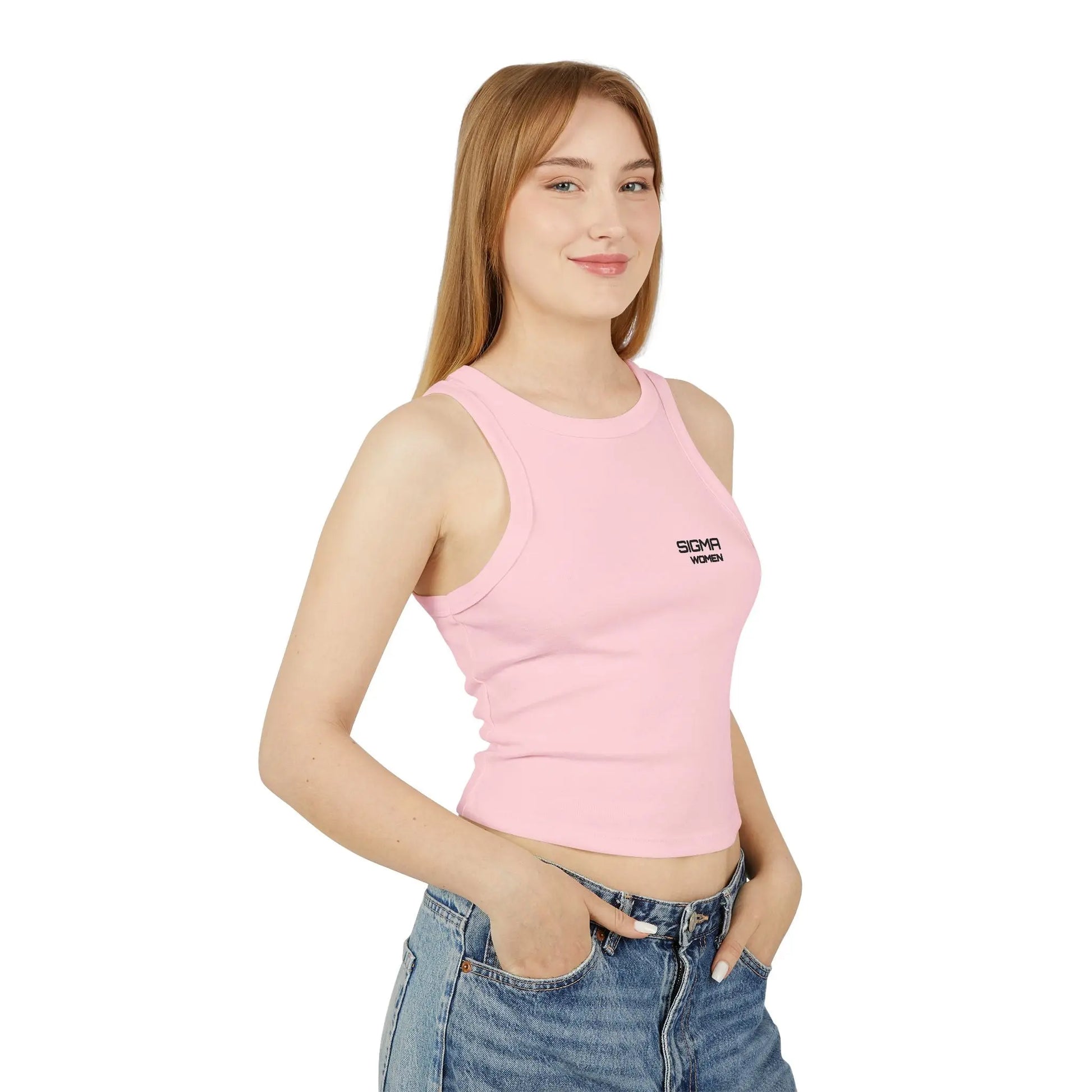 Women's Micro Rib Racer Tank Top Printify