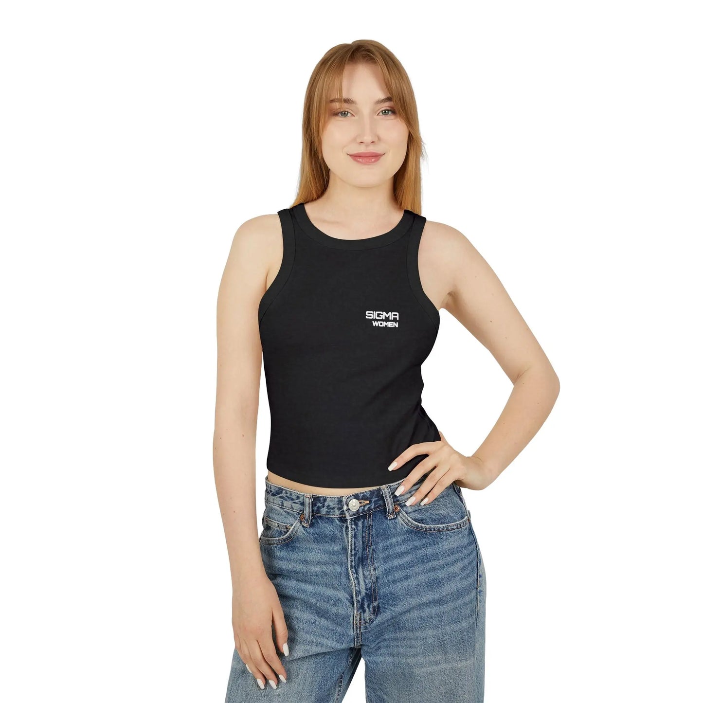 Women's Micro Rib Racer Tank Top Printify