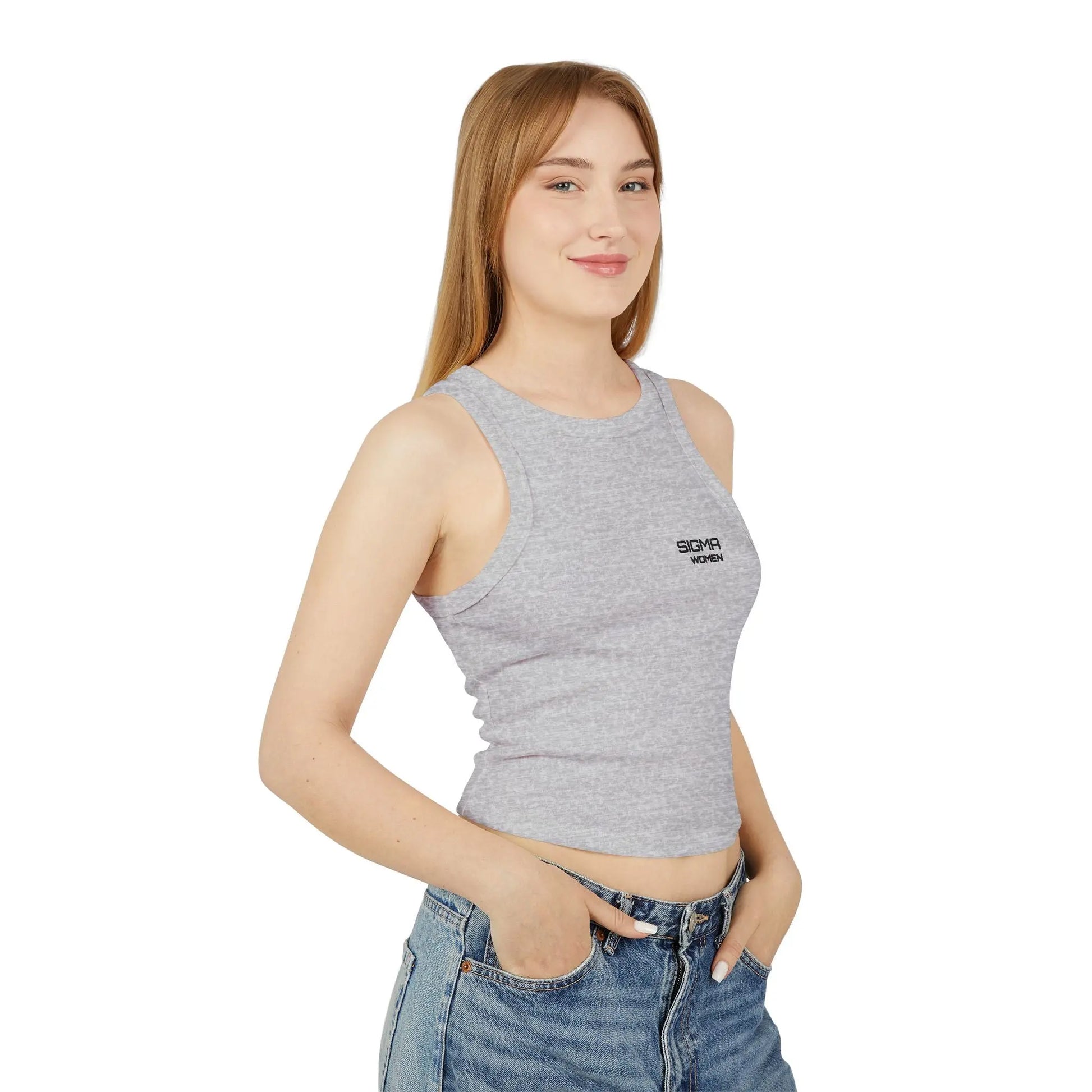 Women's Micro Rib Racer Tank Top Printify
